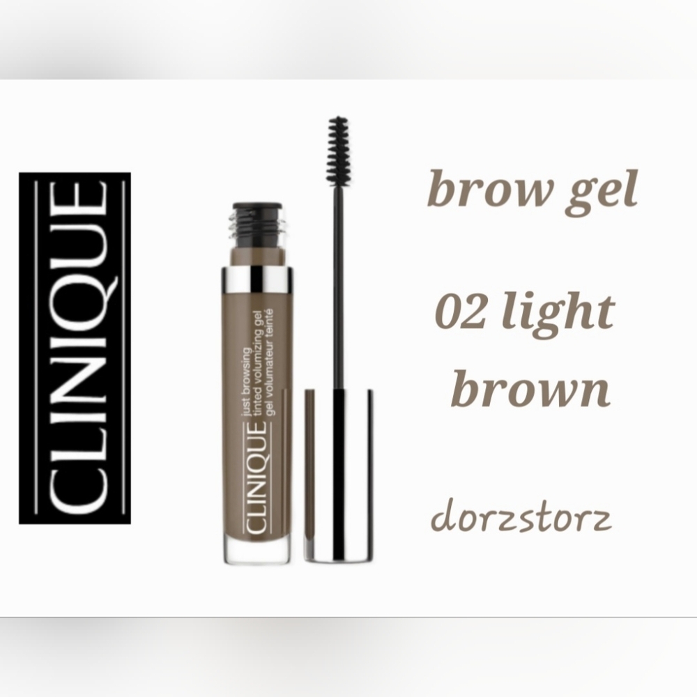 CLINIQUE Just Browsing Brush On Styling Mousse *02 LIGHT BROWN * / .07 oz / NIB